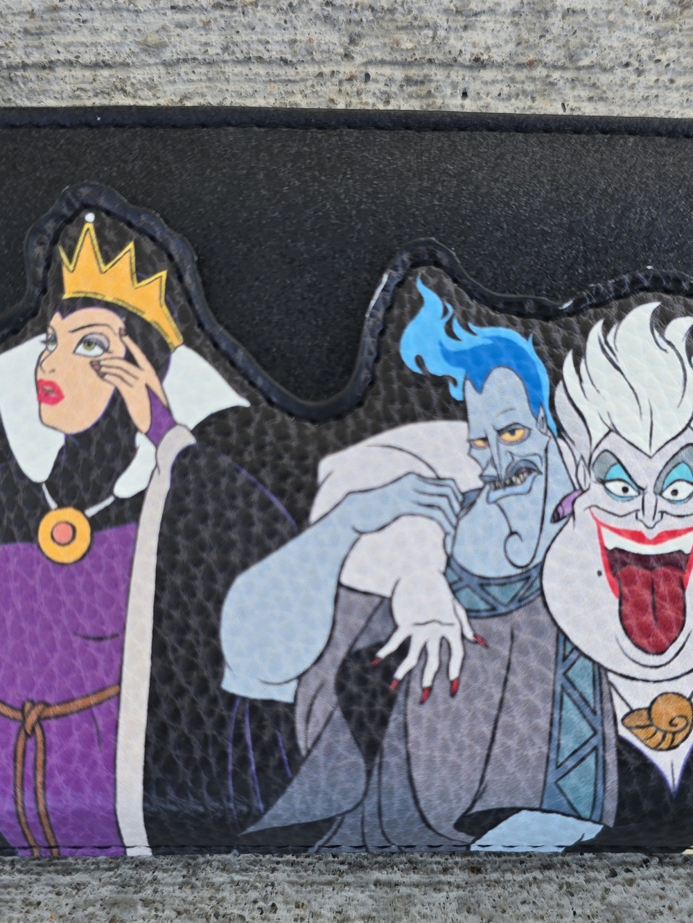 ✨ Rare Disney Villains Zip Wallet ✨ | Maleficent & Ursula Hades Cruella Evil Que